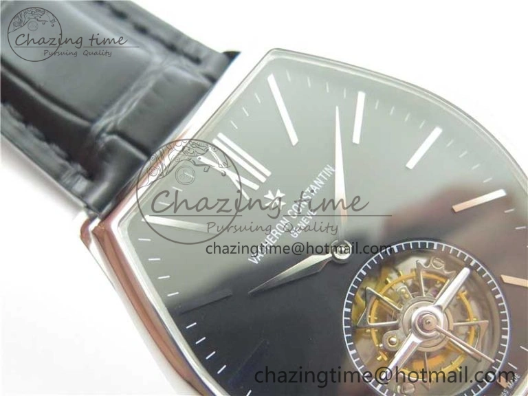 Malte Tourbillon SS VCR Best Edition Black Dial on Black Croco Leather Strap