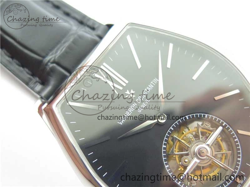Malte Tourbillon SS VCR Best Edition Black Dial on Black Croco Leather Strap
