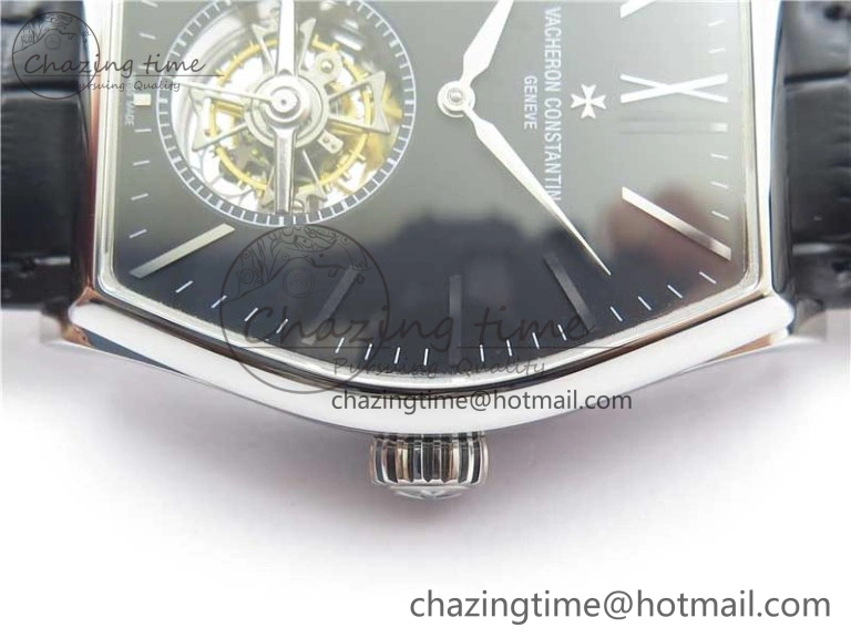 Malte Tourbillon SS VCR Best Edition Black Dial on Black Croco Leather Strap