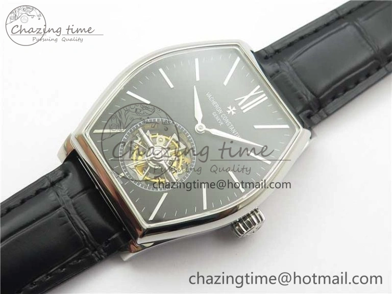 Malte Tourbillon SS VCR Best Edition Black Dial on Black Croco Leather Strap