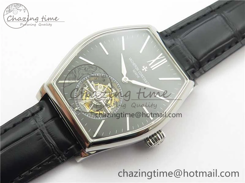 Malte Tourbillon SS VCR Best Edition Black Dial on Black Croco Leather Strap