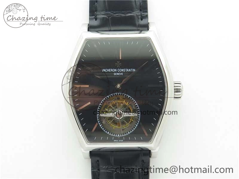 Malte Tourbillon SS VCR Best Edition Black Dial on Black Croco Leather Strap