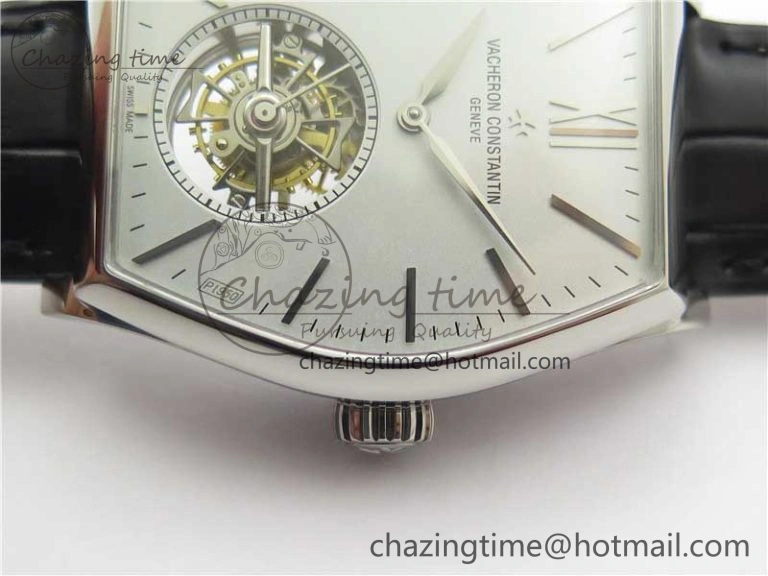 Malte Tourbillon SS VCR Best Edition Gray Dial on Black Croco Leather Strap