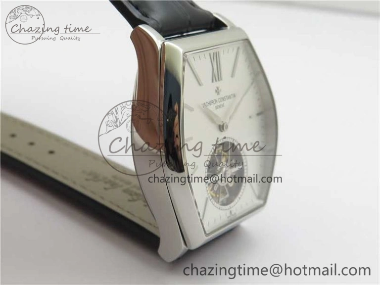 Malte Tourbillon SS VCR Best Edition White Dial on Black Croco Leather Strap