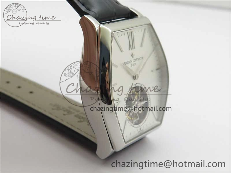 Malte Tourbillon SS VCR Best Edition White Dial on Black Croco Leather Strap