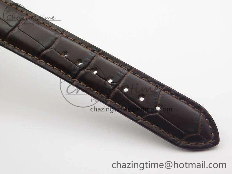 Marine 5222 RG HGF 1:1 Best Edition Brown Dial On Leather Strap Asian Cal.517GG (Free Rubber Strap)
