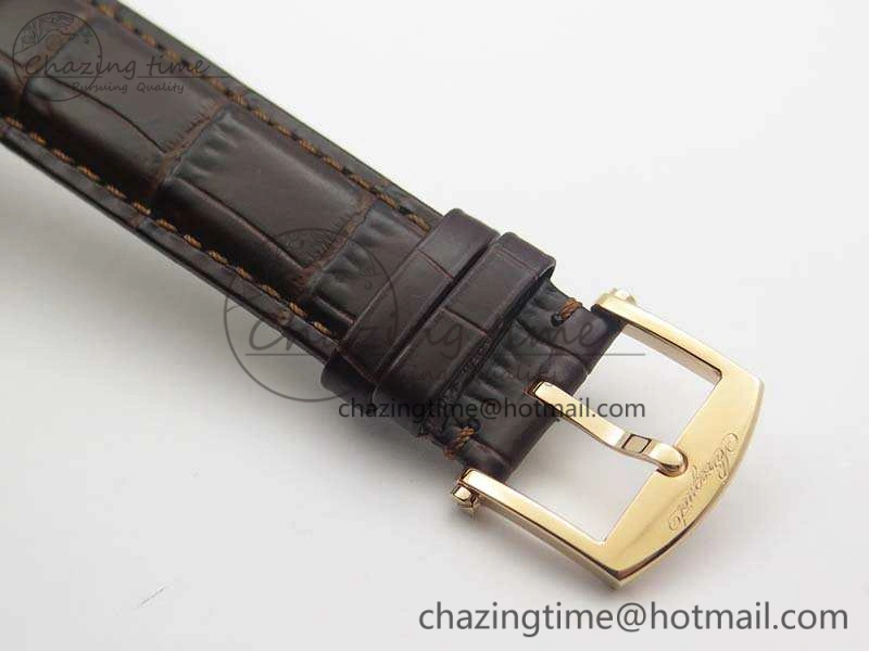 Marine 5222 RG HGF 1:1 Best Edition Brown Dial On Leather Strap Asian Cal.517GG (Free Rubber Strap)