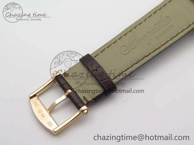Marine 5222 RG HGF 1:1 Best Edition Brown Dial On Leather Strap Asian Cal.517GG (Free Rubber Strap)