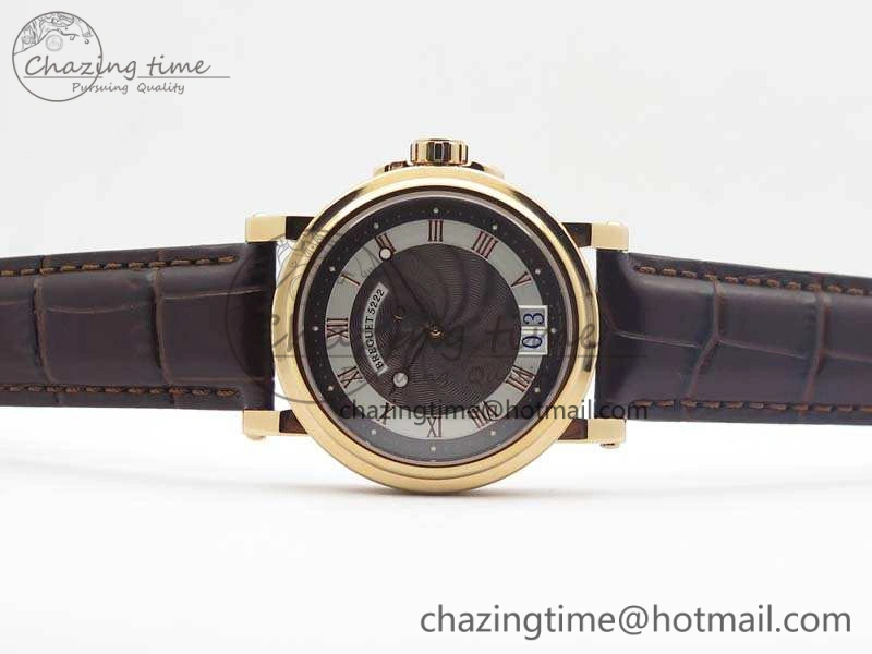 Marine 5222 RG HGF 1:1 Best Edition Brown Dial On Leather Strap Asian Cal.517GG (Free Rubber Strap)