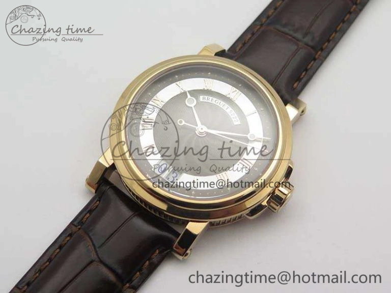 Marine 5222 RG HGF 1:1 Best Edition Brown Dial On Leather Strap Asian Cal.517GG (Free Rubber Strap)