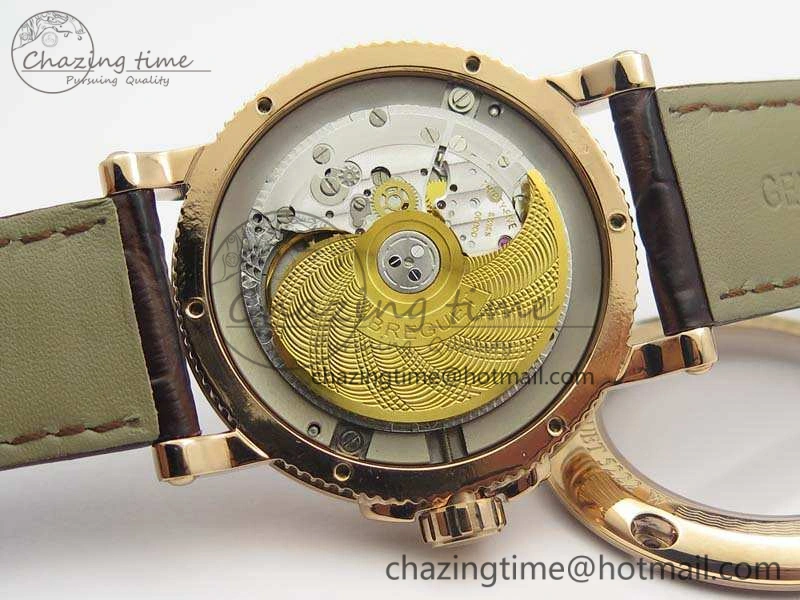Marine 5222 RG HGF 1:1 Best Edition Brown Dial On Leather Strap Asian Cal.517GG (Free Rubber Strap)