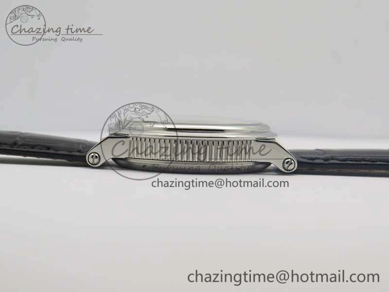 Marine 5222 SS HGF 1:1 Best Edition Black Dial On Leather Strap Asian Cal.517GG (Free Rubber Strap)
