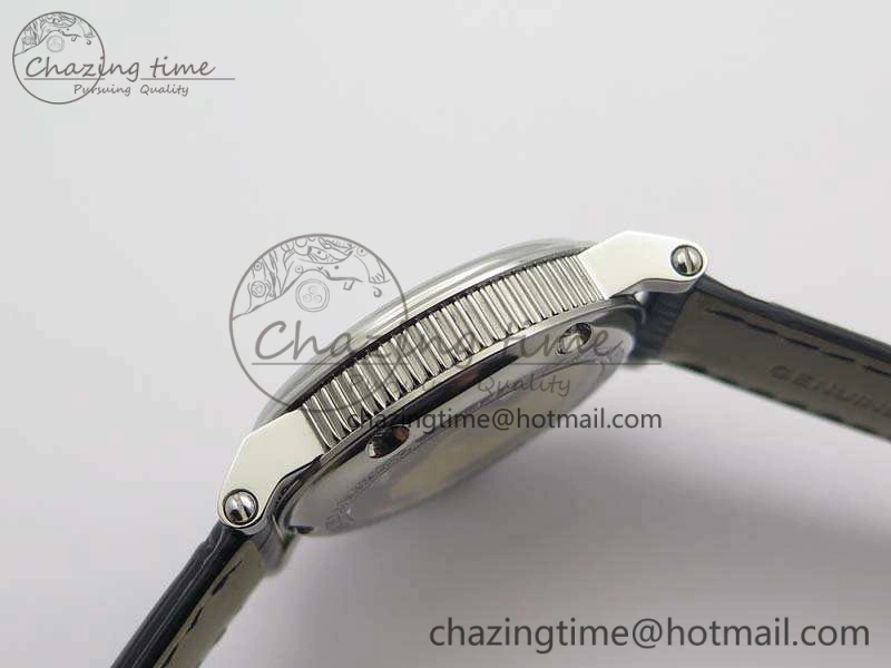 Marine 5222 SS HGF 1:1 Best Edition Black Dial On Leather Strap Asian Cal.517GG (Free Rubber Strap)