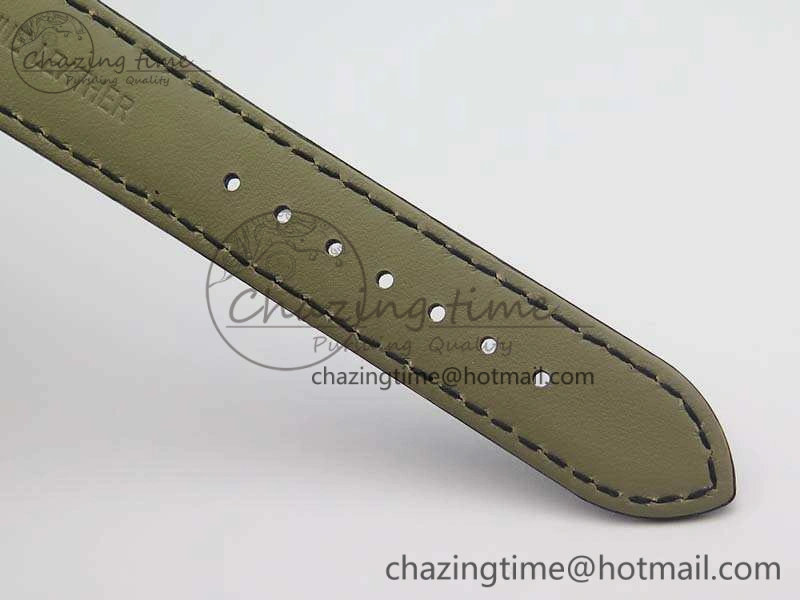 Marine 5222 SS HGF 1:1 Best Edition Black Dial On Leather Strap Asian Cal.517GG (Free Rubber Strap)