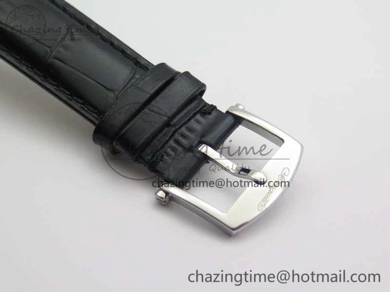 Marine 5222 SS HGF 1:1 Best Edition Black Dial On Leather Strap Asian Cal.517GG (Free Rubber Strap)
