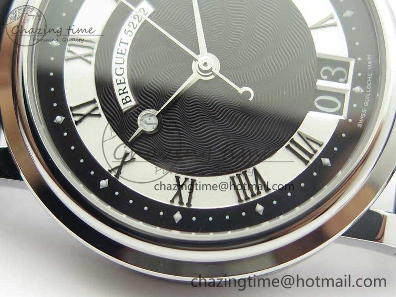 Marine 5222 SS HGF 1:1 Best Edition Black Dial On Leather Strap Asian Cal.517GG (Free Rubber Strap)