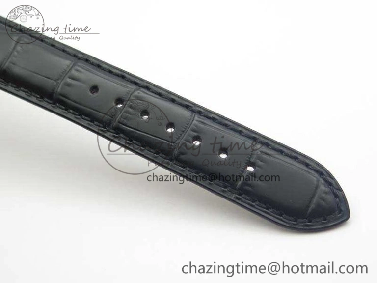 Marine 5222 SS HGF 1:1 Best Edition Blue Dial On Leather Strap Asian Cal.517GG (Free Rubber Strap)