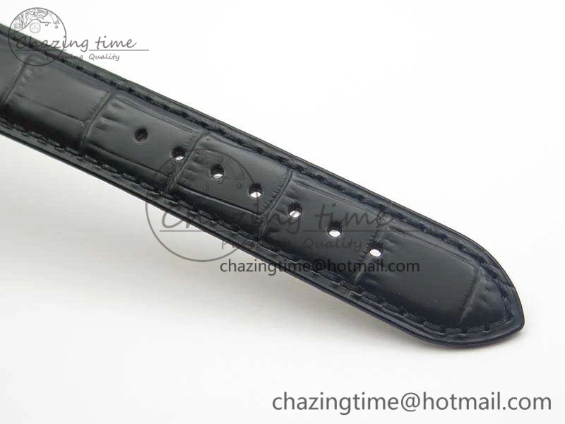 Marine 5222 SS HGF 1:1 Best Edition Blue Dial On Leather Strap Asian Cal.517GG (Free Rubber Strap)