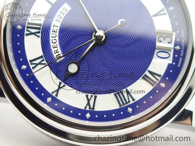 Marine 5222 SS HGF 1:1 Best Edition Blue Dial On Leather Strap Asian Cal.517GG (Free Rubber Strap)