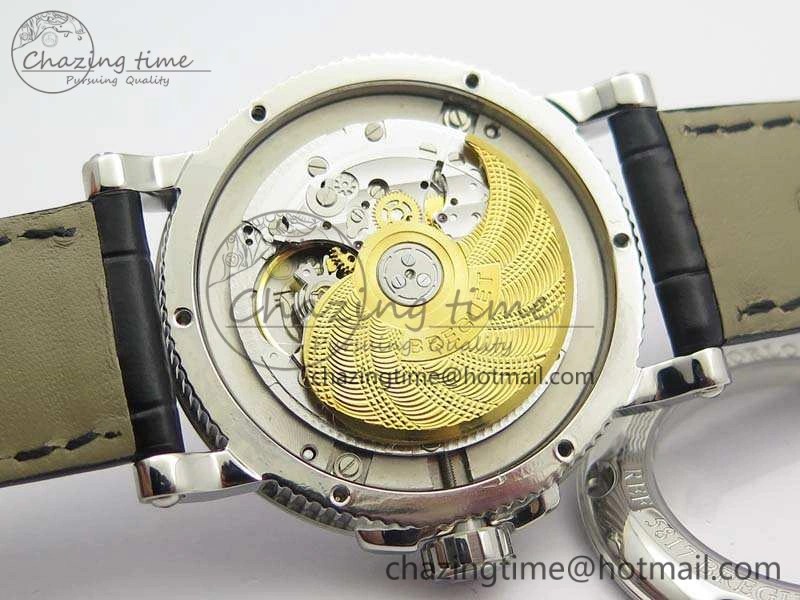 Marine 5222 SS HGF 1:1 Best Edition Blue Dial On Leather Strap Asian Cal.517GG (Free Rubber Strap)