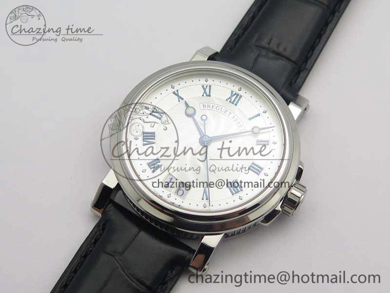 Marine 5222 SS HGF 1:1 Best Edition White Dial On Leather Strap Asian Cal.517GG (Free Rubber Strap)