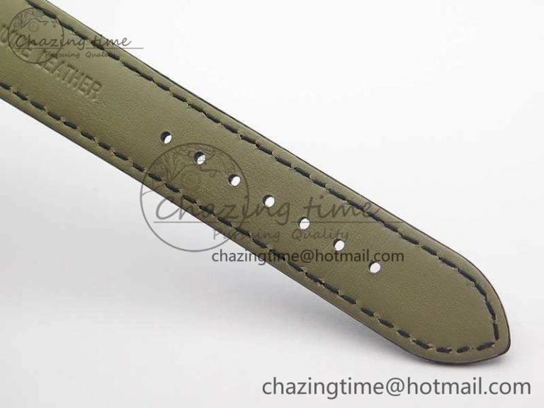 Marine 5222 SS HGF 1:1 Best Edition White Dial On Leather Strap Asian Cal.517GG (Free Rubber Strap)