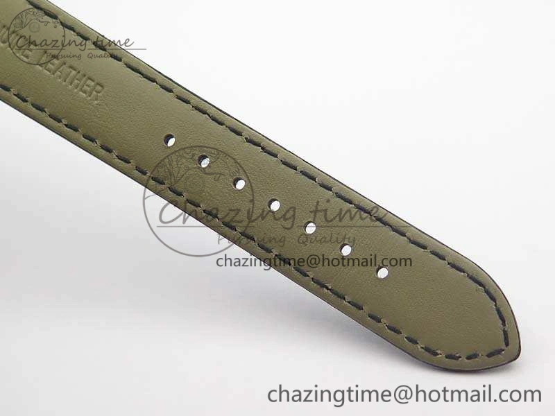 Marine 5222 SS HGF 1:1 Best Edition White Dial On Leather Strap Asian Cal.517GG (Free Rubber Strap)