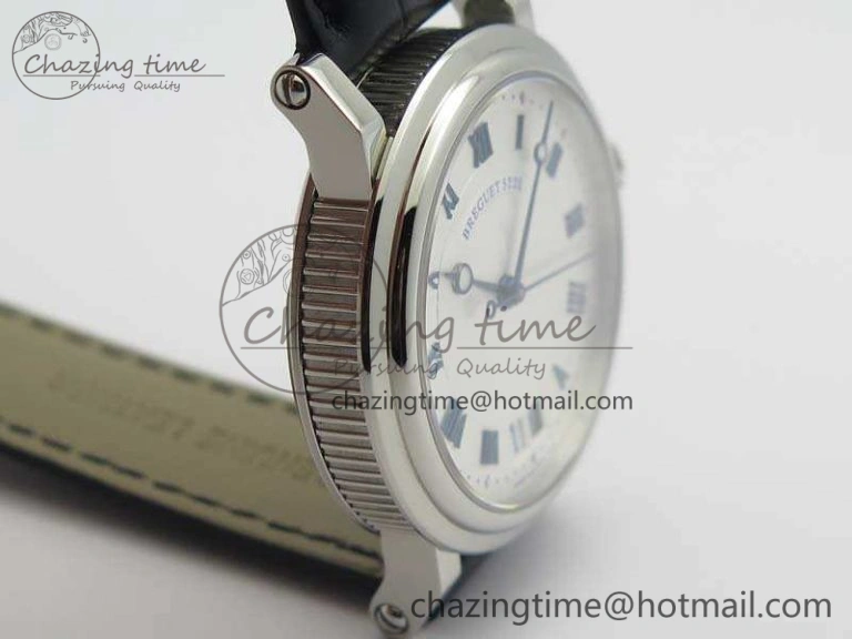 Marine 5222 SS HGF 1:1 Best Edition White Dial On Leather Strap Asian Cal.517GG (Free Rubber Strap)