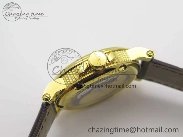 Marine 5222 YG HGF 1:1 Best Edition White Dial On Leather Strap Asian Cal.517GG (Free Rubber Strap)