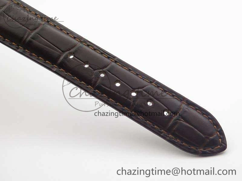 Marine 5222 YG HGF 1:1 Best Edition White Dial On Leather Strap Asian Cal.517GG (Free Rubber Strap)