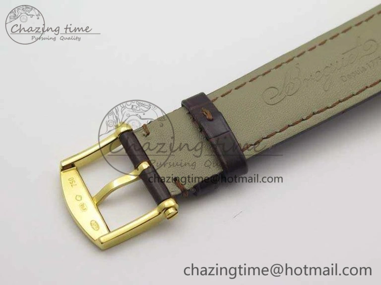 Marine 5222 YG HGF 1:1 Best Edition White Dial On Leather Strap Asian Cal.517GG (Free Rubber Strap)
