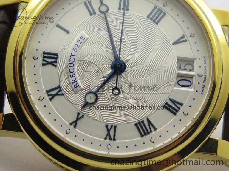 Marine 5222 YG HGF 1:1 Best Edition White Dial On Leather Strap Asian Cal.517GG (Free Rubber Strap)