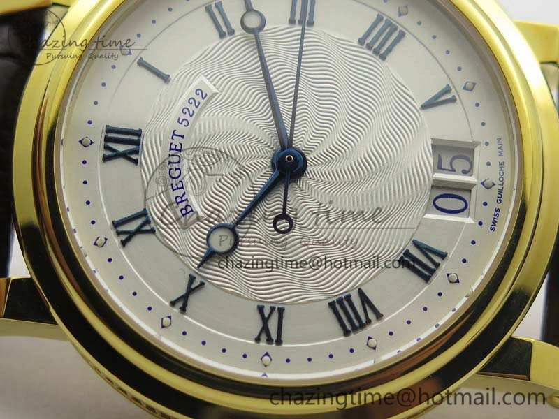 Marine 5222 YG HGF 1:1 Best Edition White Dial On Leather Strap Asian Cal.517GG (Free Rubber Strap)
