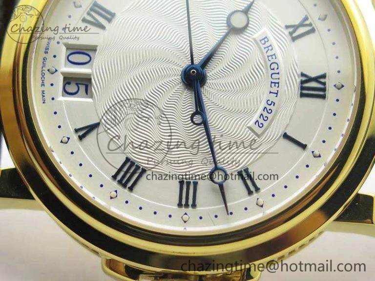 Marine 5222 YG HGF 1:1 Best Edition White Dial On Leather Strap Asian Cal.517GG (Free Rubber Strap)