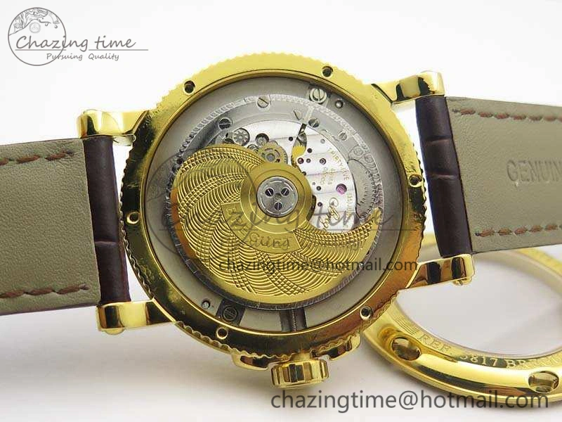 Marine 5222 YG HGF 1:1 Best Edition White Dial On Leather Strap Asian Cal.517GG (Free Rubber Strap)