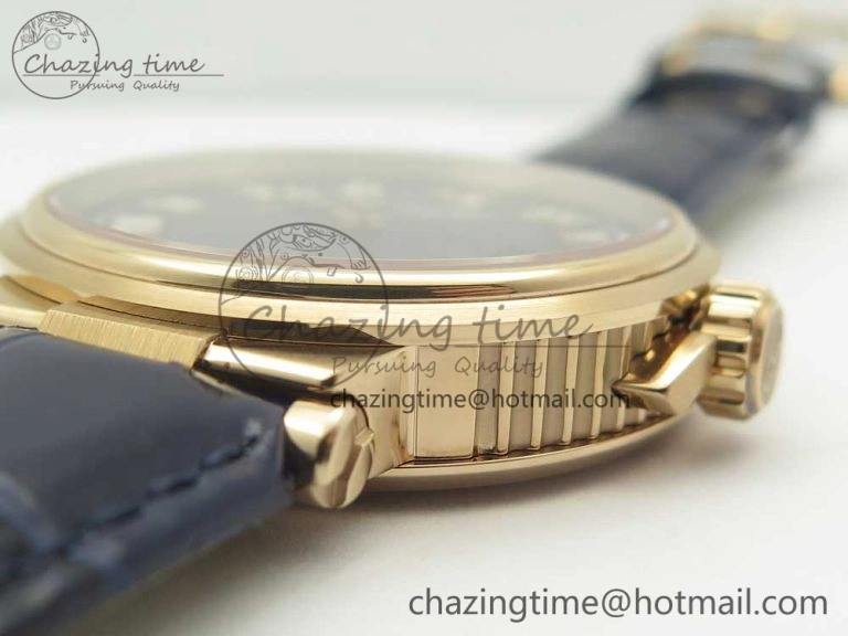 Marine 5517 RG V9F 1:1 Best Edition Blue Dial on Blue Leather Strap A23J