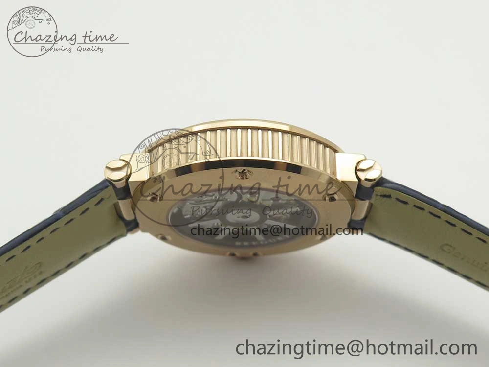 Marine 5517 RG V9F 1:1 Best Edition Blue Dial on Blue Leather Strap A23J