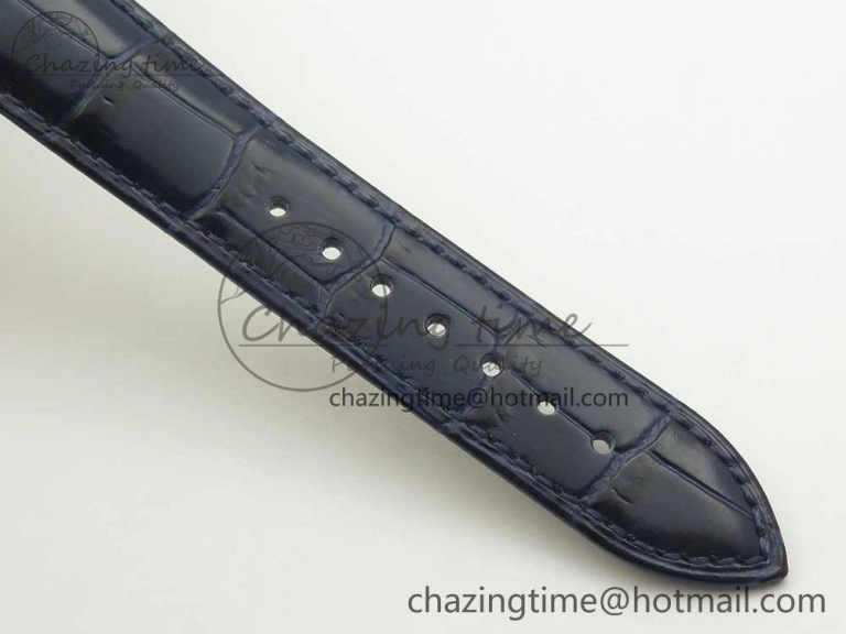 Marine 5517 RG V9F 1:1 Best Edition Blue Dial on Blue Leather Strap A23J
