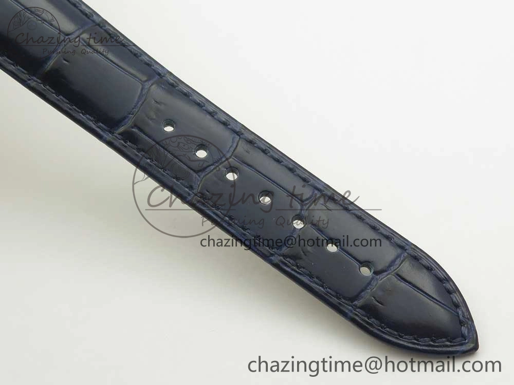 Marine 5517 RG V9F 1:1 Best Edition Blue Dial on Blue Leather Strap A23J