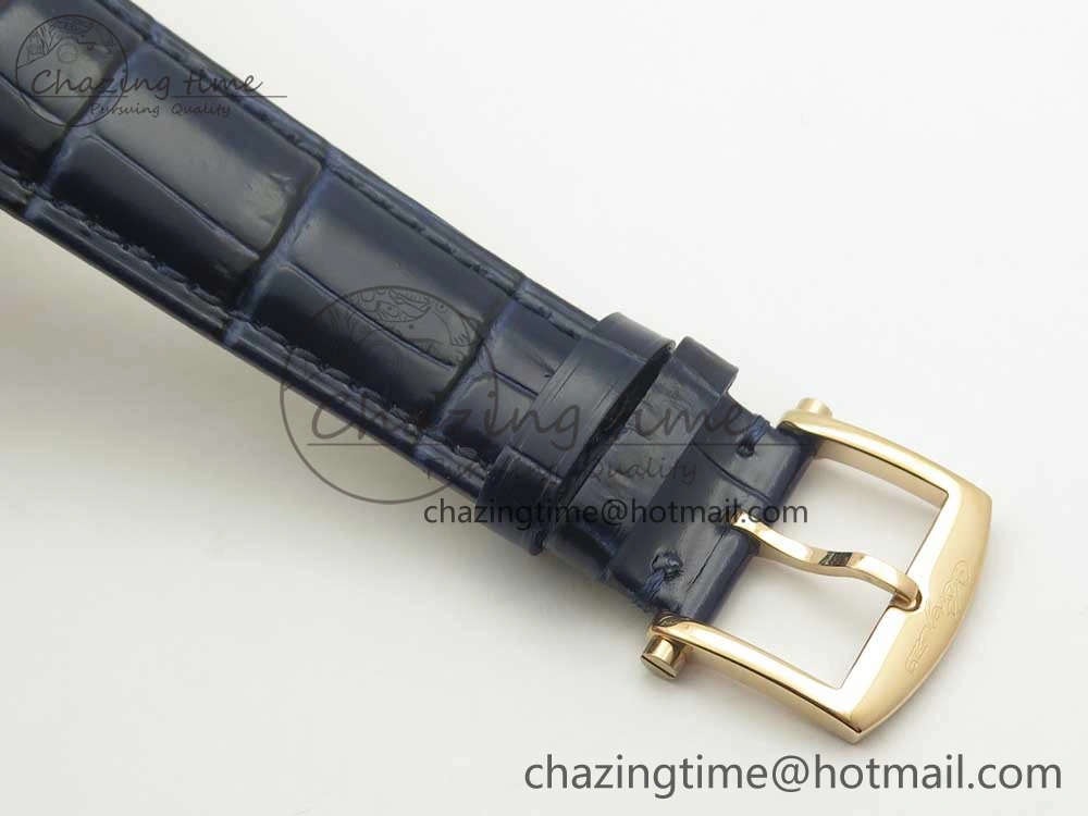Marine 5517 RG V9F 1:1 Best Edition Blue Dial on Blue Leather Strap A23J
