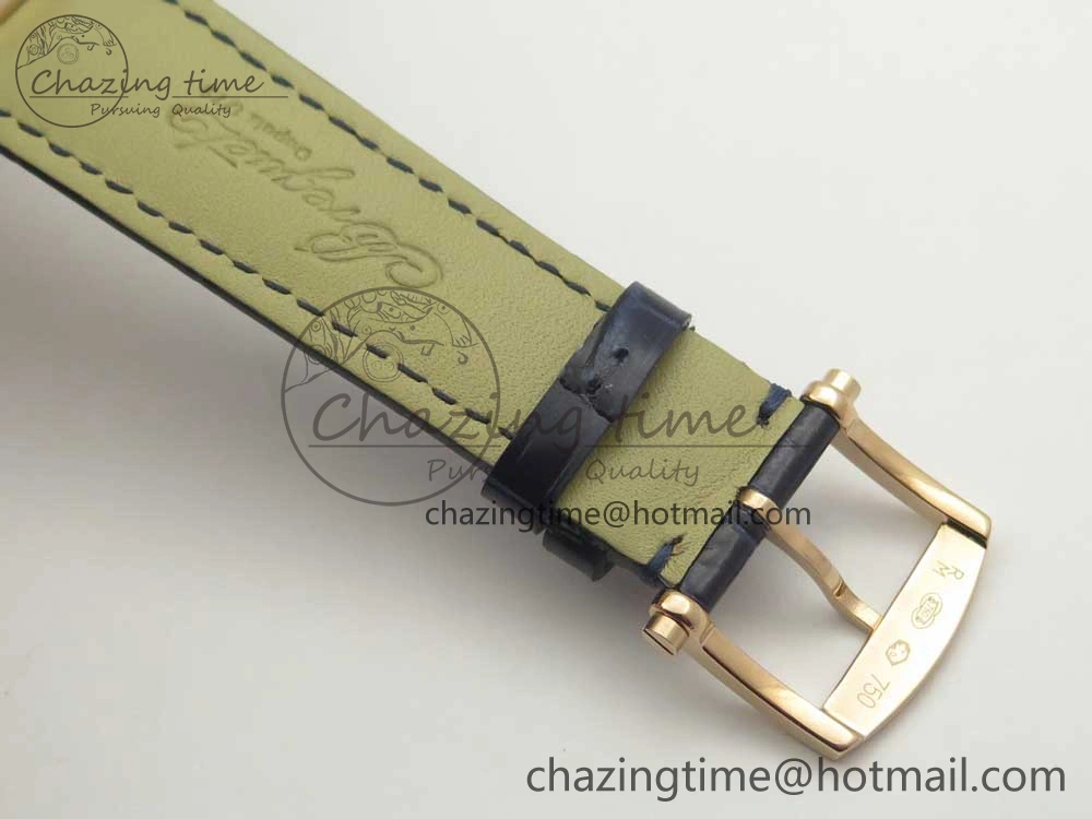Marine 5517 RG V9F 1:1 Best Edition Blue Dial on Blue Leather Strap A23J