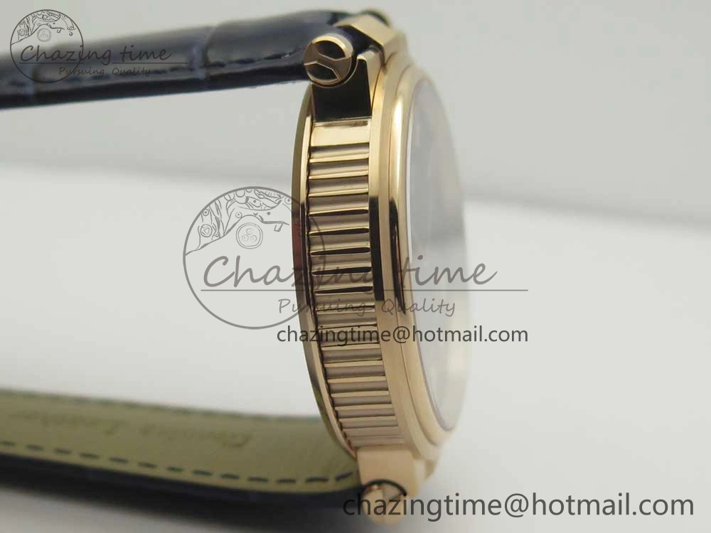 Marine 5517 RG V9F 1:1 Best Edition Blue Dial on Blue Leather Strap A23J
