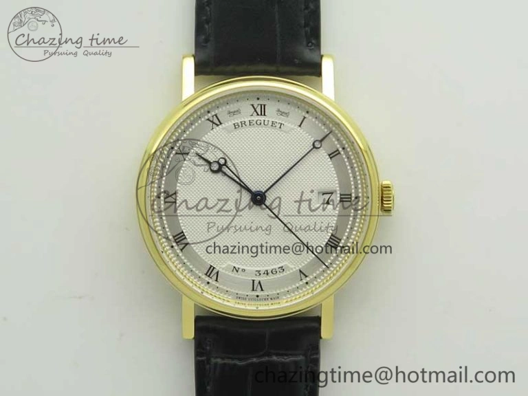 Marine 5517 RG V9F 1:1 Best Edition Gold Textured Dial on Brown Leather Strap A23J