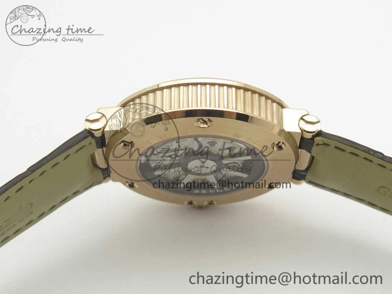 Marine 5517 RG V9F 1:1 Best Edition Gold Textured Dial on Brown Leather Strap A23J