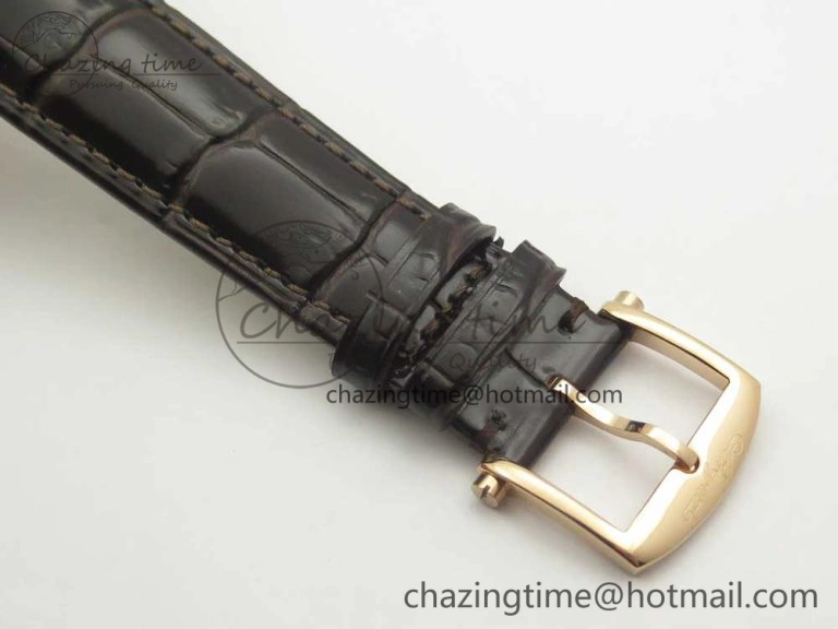 Marine 5517 RG V9F 1:1 Best Edition Gold Textured Dial on Brown Leather Strap A23J