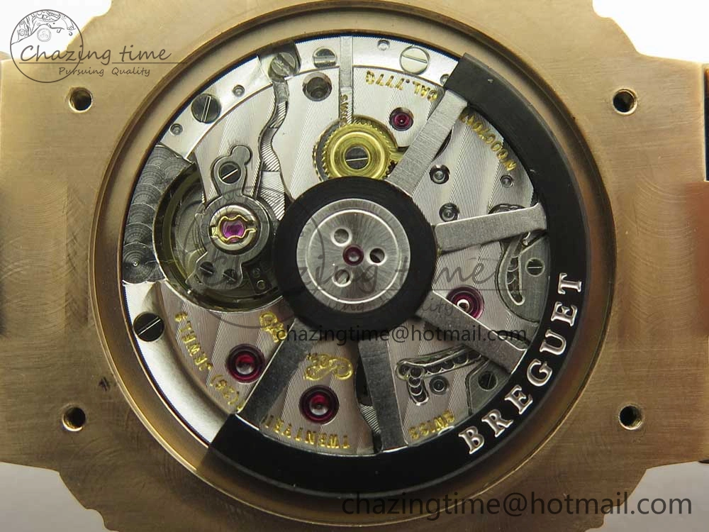 Marine 5517 RG V9F 1:1 Best Edition Gold Textured Dial on Brown Leather Strap A23J