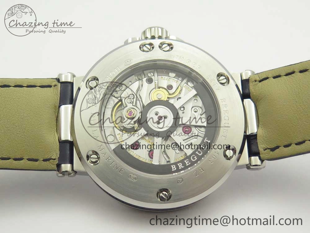 Marine 5517 SS V9F 1:1 Best Edition Blue Dial on Blue Leather Strap A23J