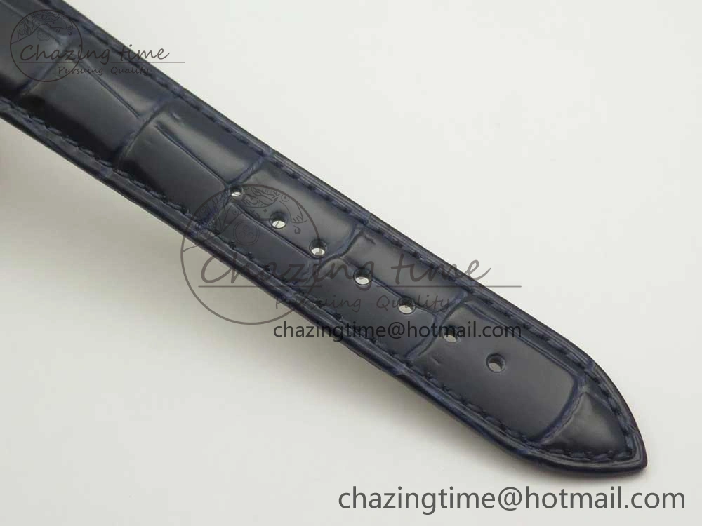 Marine 5517 SS V9F 1:1 Best Edition Blue Dial on Blue Leather Strap A23J