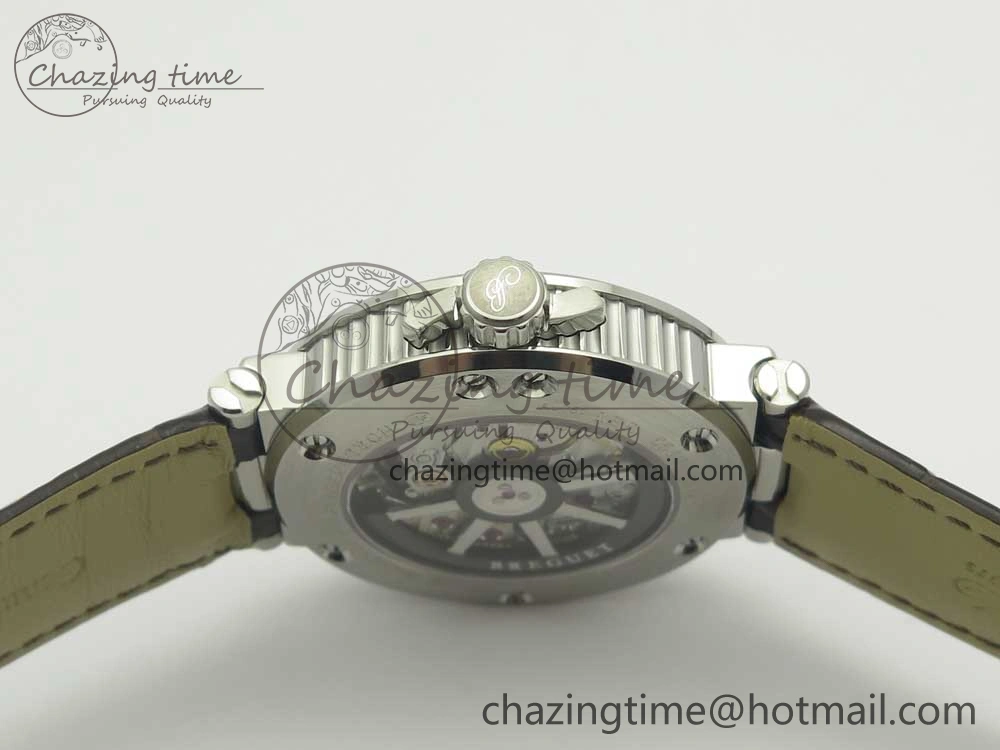 Marine 5517 SS V9F 1:1 Best Edition Brown Dial on Brown Leather Strap A23J