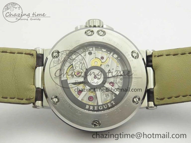 Marine 5517 SS V9F 1:1 Best Edition Brown Dial on Brown Leather Strap A23J